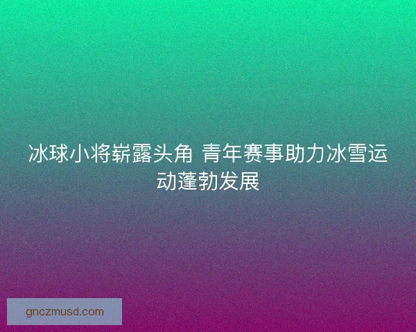 冰球小将崭露头角 青年赛事助力冰雪运动蓬勃发展 冰球小将崭露头角 青年赛事助力冰雪运动蓬勃发展